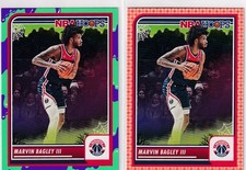LOT (2) 2023-24 NBA HOOPS ORANGE SLIME MARVIN BAGLEY II WIZARDS PISTONS - 782