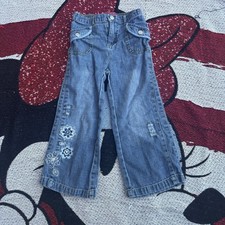 VINTAGE Y2K GLO EMBROIDERED FLOWER POCKET JEANS SIZE 4T