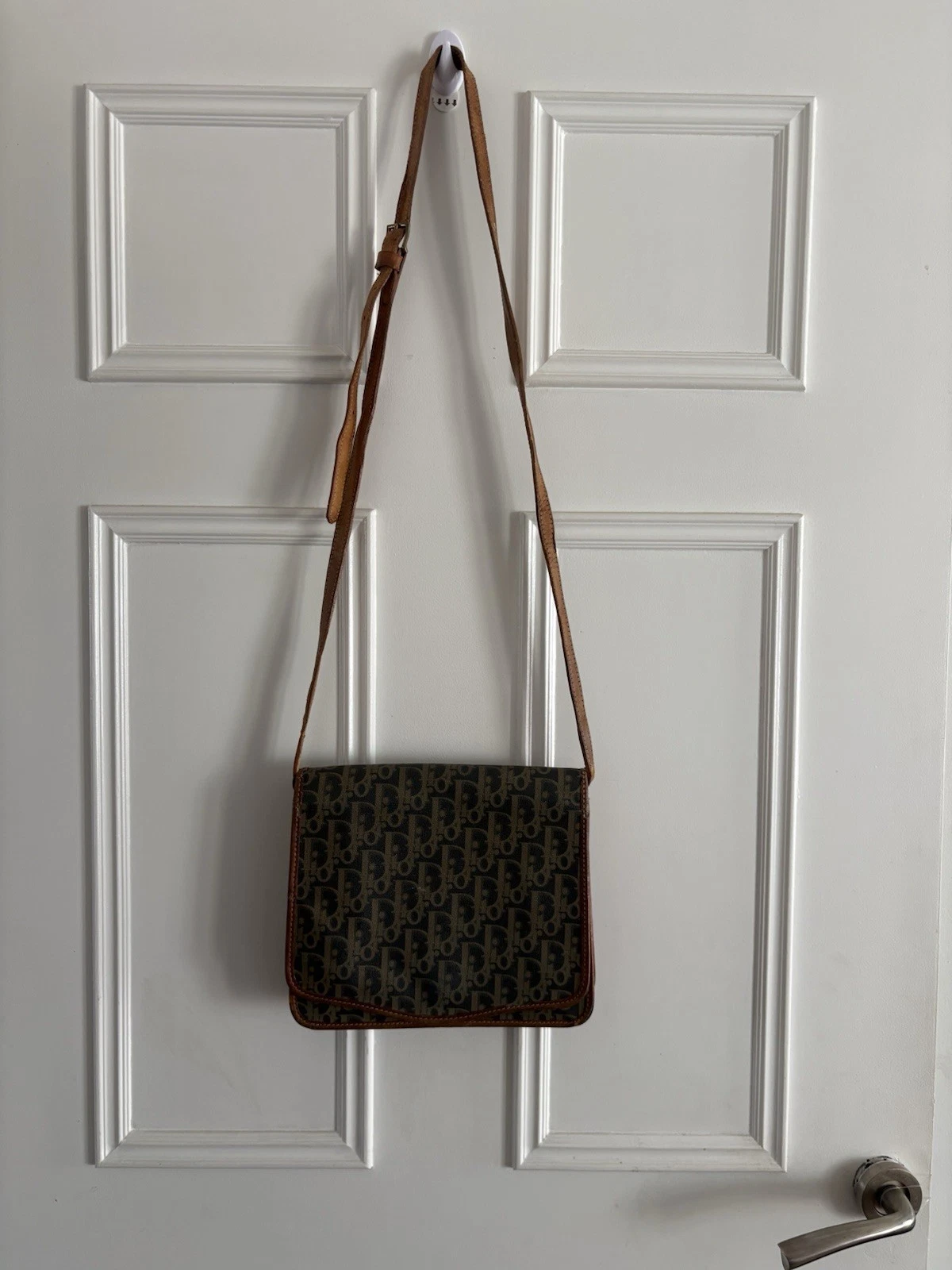 Sac bandoulière Christian Dior sac à main trotteur PVC noir vintage voir photos