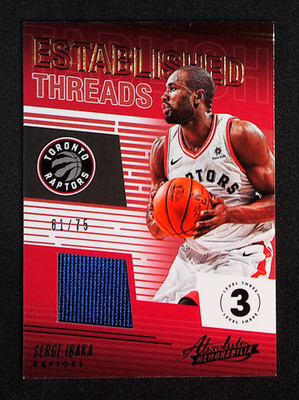 2018-19 Panini Absolute Memorabilia Established Threads Level 3 /75 Serge Ibaka