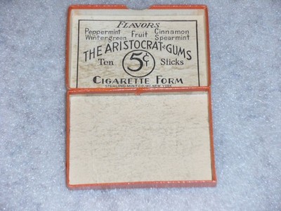 Vtg 1930s,1940s Fruit Flavor GOLD TIP GUM, Orange 5¢ Chewing Gum Box