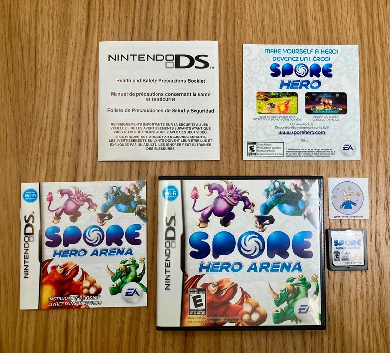 Spore Hero Arena Nintendo DS Game, Case, Manual, Works