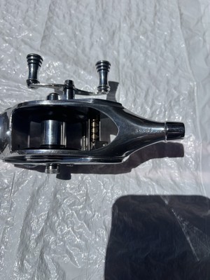 ロッド HURD  super CASTER STEEL OLD ROD Y944 Vintage HURD SUPER CASTER Steel Rod, Reel w/ Walnut Handle Wood