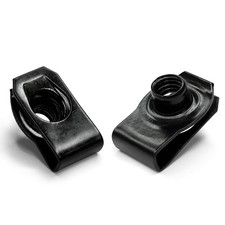 5/16"-18 U Clip On Nut, Black Extruded U Nuts Clip Carbon Steel, 15 Pcs U Style
