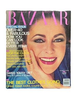 Harper's Bazaar 1979 ELIZABETH TAYLOR Liv Ullmann GIA Carangi Beverly Johnson