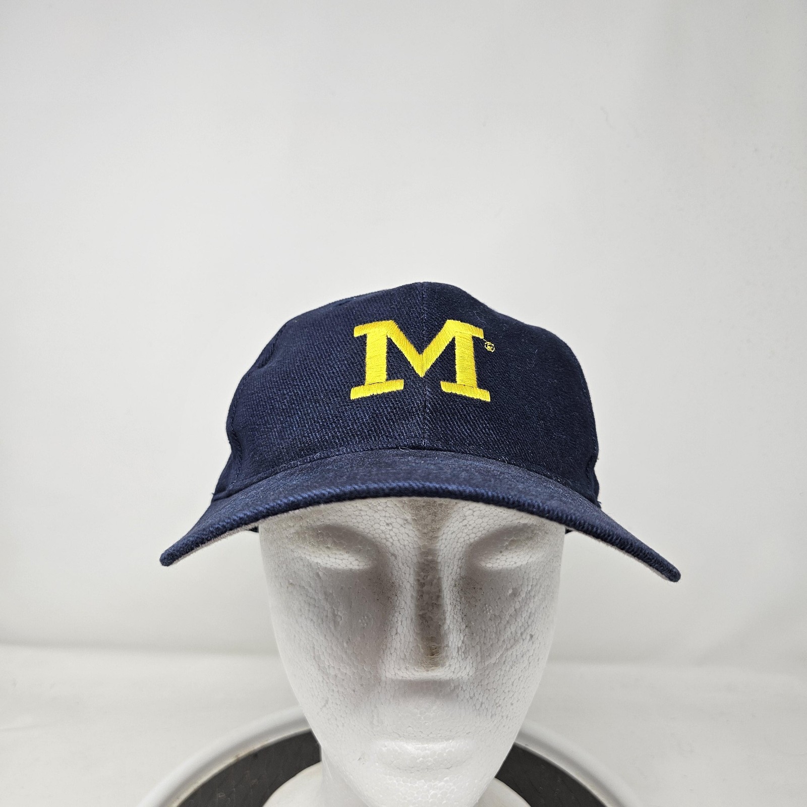 Vintage Michigan Wolverines Hat Cap Snap Back One Size Blue NCAA Football Nike