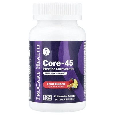 Core-45, Bariatric Multivitamin, Fruit Punch, 30 Chewable Tablets