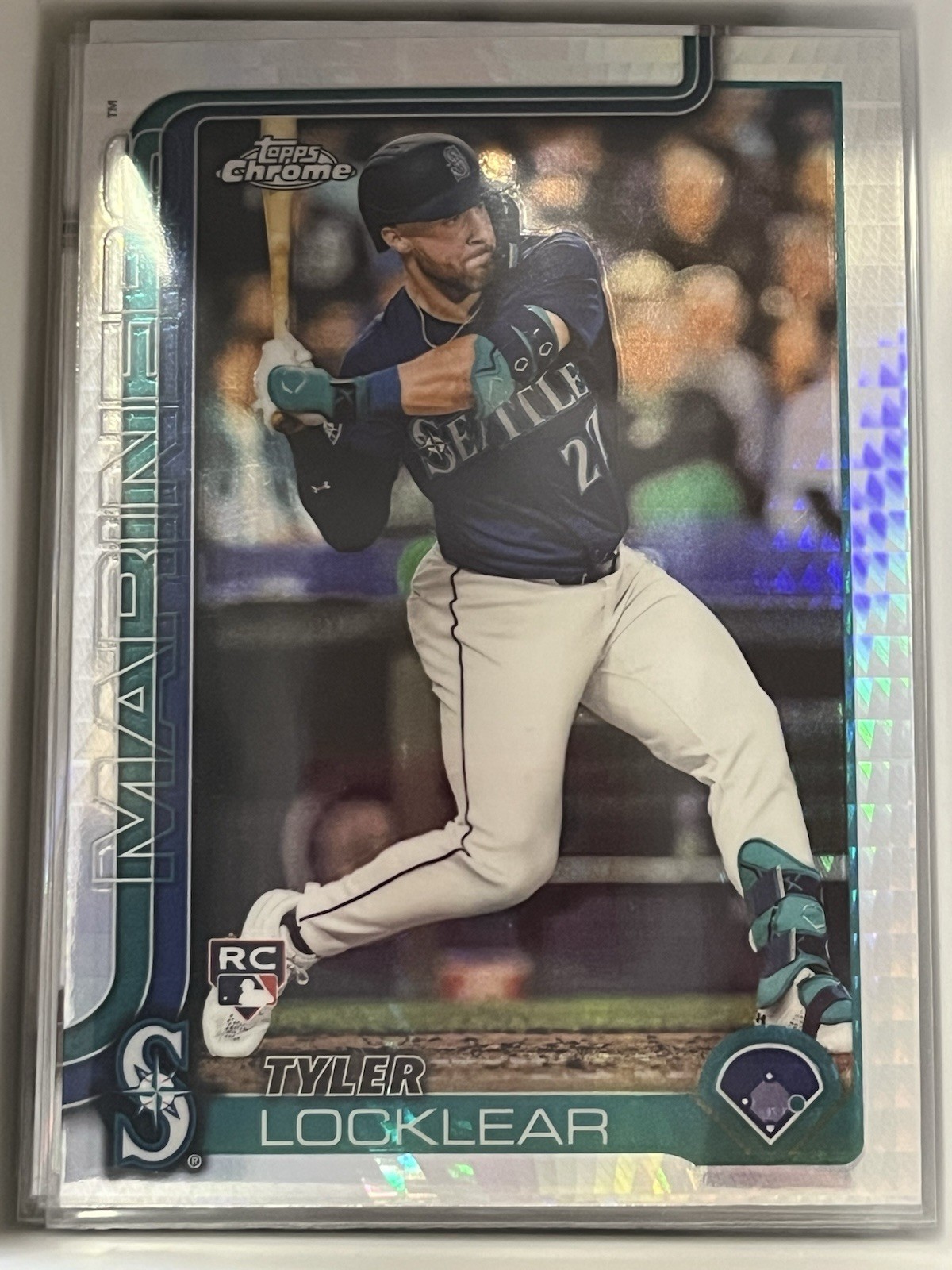 2025 Topps Chrome Tyler Locklear #41 Prism Refractors RC Rookie Mariners