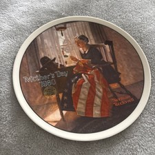 1980 Norman Rockwell Plate Knowles China Co "A Mother's Pride" made in USA