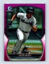 2023 Bowman Chrome #BCP-243 Jacob Berry Prospects Fuchsia Mojo Refractor #/199