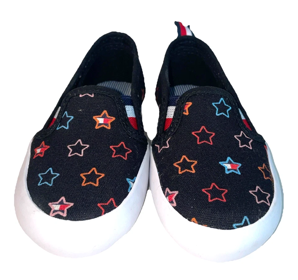 Tommy Hilfiger Bebé Niño Niña Zapatos Sin Cordones Talla 5 Azul con Estrellas Lona Patriótica* Foto 2 de 4