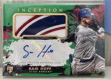 2021 Topps Inception Baseball Sam Huff GREEN Rookie Patch Auto 67 /75 *RC*