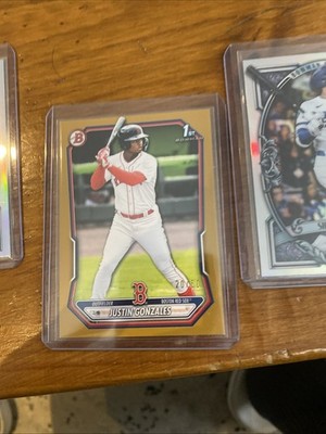 2026 Bowman BP-141 Justin Gonzales /50 Gold 1st Bowman