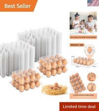 100 Clear Plastic Egg Containers - Versatile Bulk Cartons for Crafts  Storage