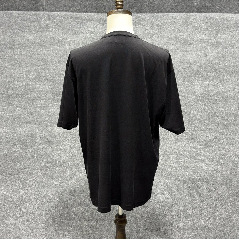 Jos. A. Camisa Bank Para Hombres XL Negra 100% Seda Manga Corta Cuello Redondo Tejida Camiseta de Lujo Foto 2 de 4