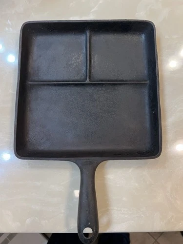 Vintage Wagner Ware Sidney O Cast Iron Bacon and Egg Breakfast Skillet 1101