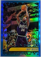 2001-02 Topps Chrome #25 Ray Allen Refractor Milwaukee Bucks HOF