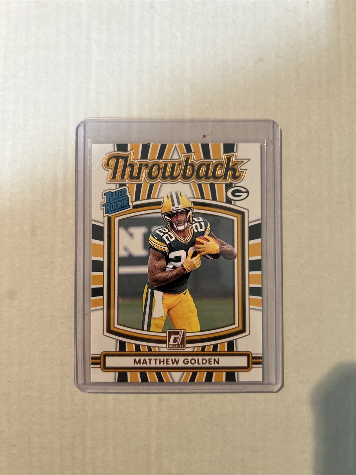 2025 Panini Donruss - Rated Rookies Throwbacks Matthew Golden #9 (RC)