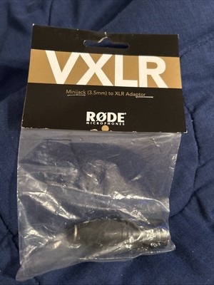 RØDE Mini-Jack Female to XLR Male Adapter for VideoMic, Black (VXLR), Camera NIP