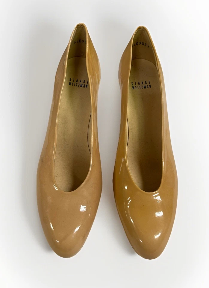Stuart Weitzman Chicpump Adobe голая кожа поскользнуться на туфли-лодочки размер 9 M - Изображение 4 из 4