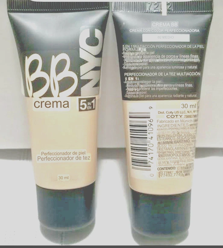 LOT 4 NYC Makeup BB Creme 5 in 1 Foundation Skin Perfector - #02 Medium - Image 3 of 4