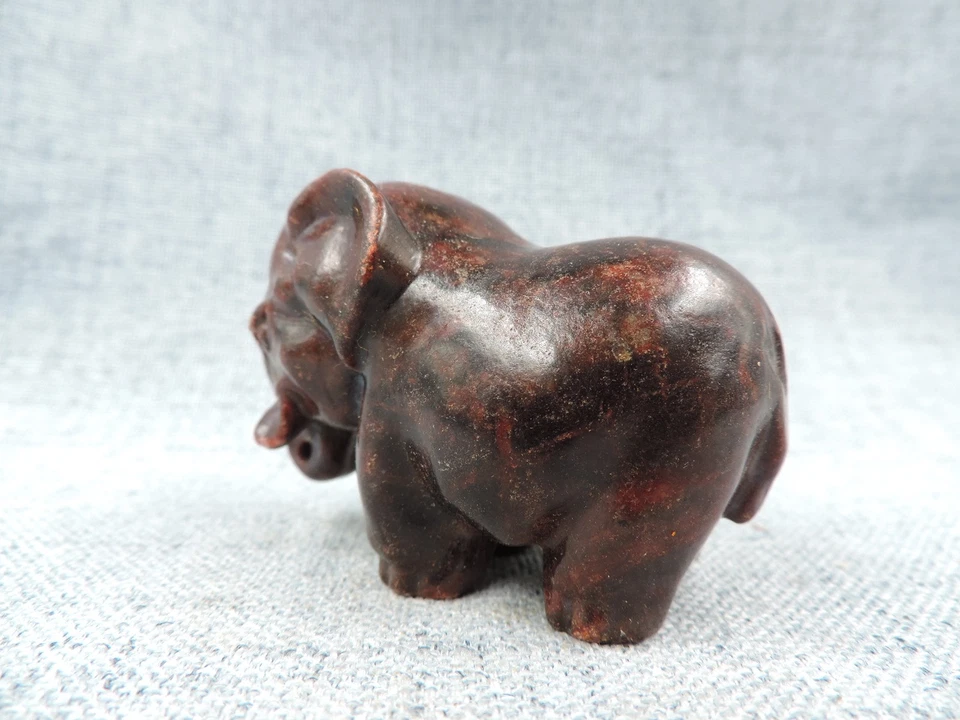 Coleção Pingente de Estátua de Elefante Hetian Jade Natural Chinesa Esculpido à Mão - Imagem 4 de 4