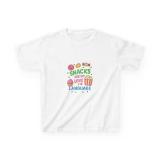 Kids Snack Language Tee, Fun T-Shirt for Food Lovers, Gift for Birthdays, [...]