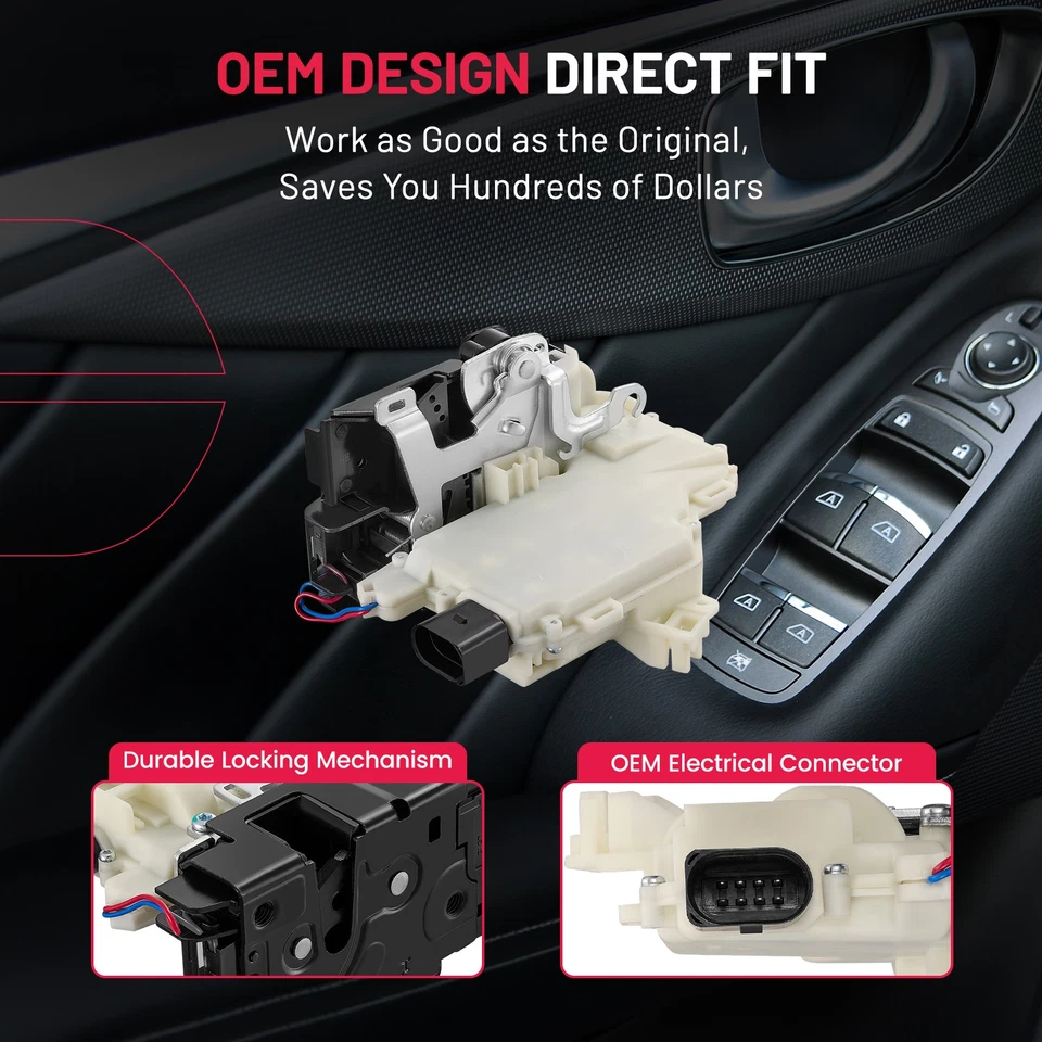 Door Lock Actuator For 99-2010 Volkswagen Jetta Front Passenger Side 3B1837016CF Foto 2 de 4