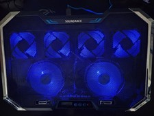 SOUNDANCE Laptop Cooling Pad, RGB Lights 14  -17  Laptop Cooling with 6 Fans
