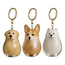 2PCS Dog Hair Collector Keychain Charm Memorial Storage Box, Pet Hair Keepsake