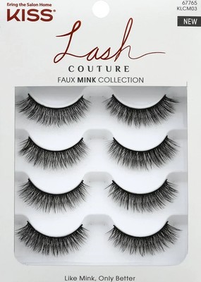 KISS Lash Couture Faux Mink, Little Black Dress Multipack