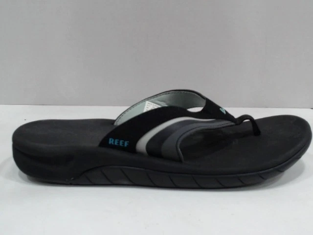 UsedGood - Reef Womens Girls Slap 3, Black/Black/Aqua, 10 - Image 2 of 4