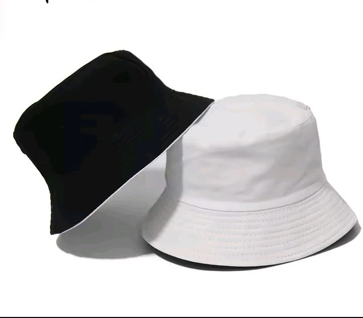 Reversible Black And White Unisex Bucket Hat