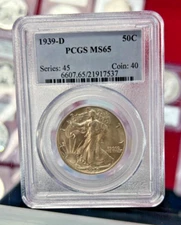 1939-D PCGS MS65 Liberty Half Dollar