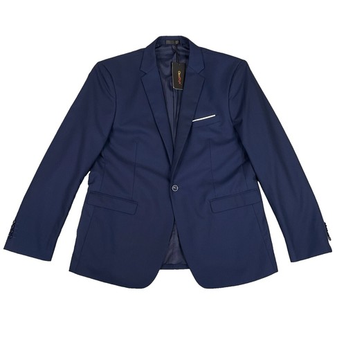 Dkny Mens Modern fit 3 Piece Vested Suit 44 L / 37 Waist Navy Blue