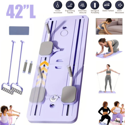 Multifunctional Foldable Pilates Reformer Pilates Board Home Exercise Machine US