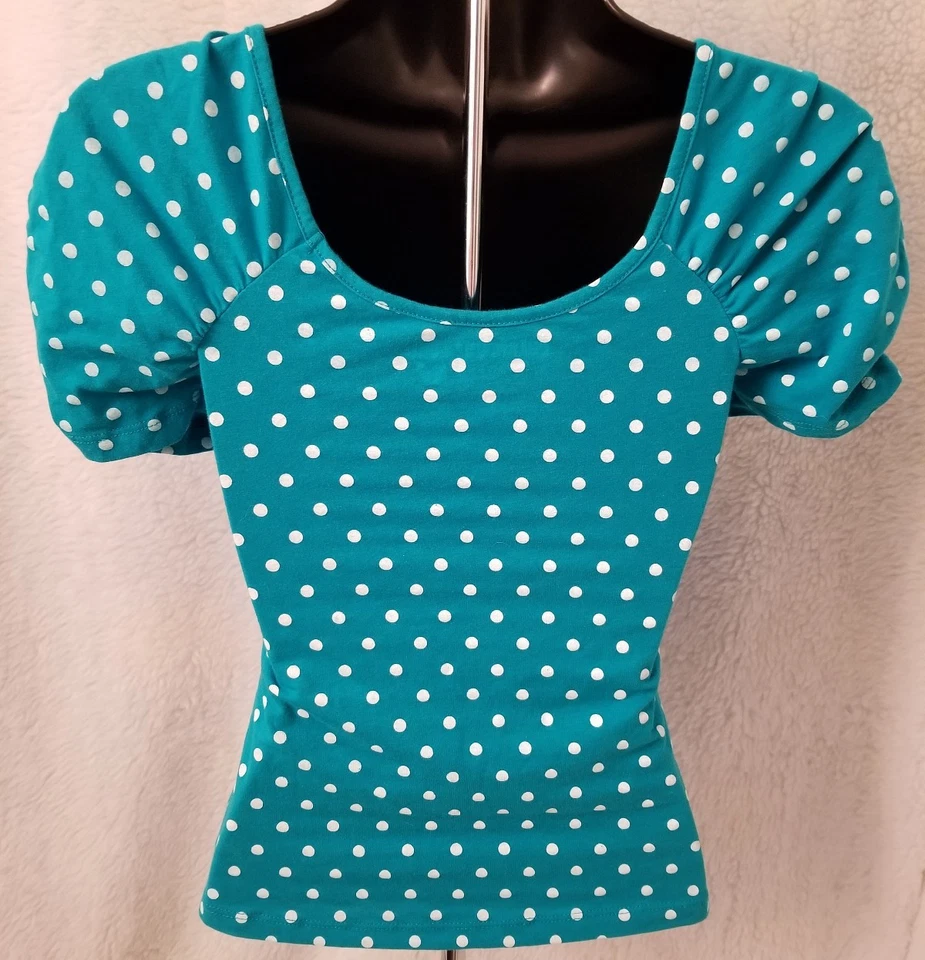 Dream Out Loud by Selena Gomez Juniors Womens Shirt Size XS X Small Polka Dot - Image 3 of 3