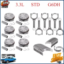 3.3L Engine Connecting Rod & STD Piston & Ring Set & Bearing Kit For Kia Hyundai