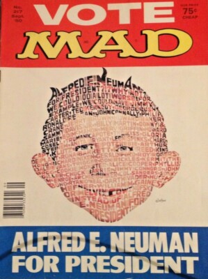 MAD MAGAZINE 9/80 #217 ALFRED E. NEUMAN FOR PRESIDENT, KRAMER V KRAMER, ROCKFORD