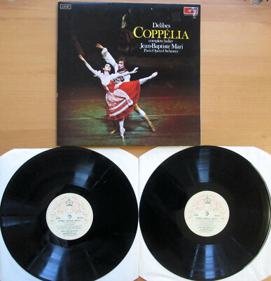 CFPD 4712 Delibes Coppelia Complete Ballet Jean-Baptise Mari Paris Opera 2xLP EX
