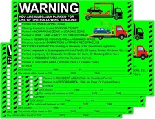 Parking Violation Stickers Hard to Remove You are Illegally Parked Tow Parking