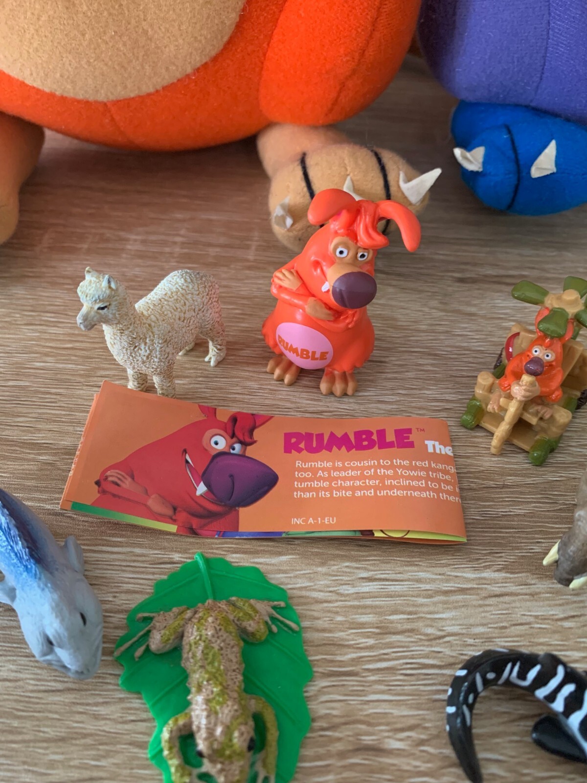 Yowie Lot 2 Vintage Plush Soft Toys Rumble Squish + Various Animal