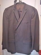 Mens Versace Brown 2 button Pinstripe Blazer/ sports jacket, Size 56 European