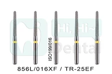 10Pcs Dental Diamond Burs FG Round End Taper 856L/016XF TR-25EF Extra Fine Grit