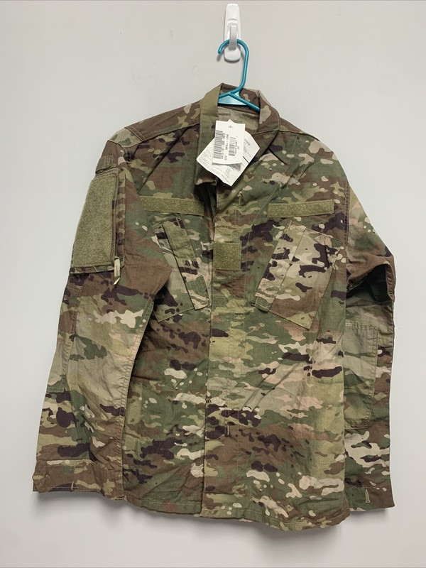 US Army Camo Combat Uniform ACU Multicam Blouse Coat Size Small Long NWT