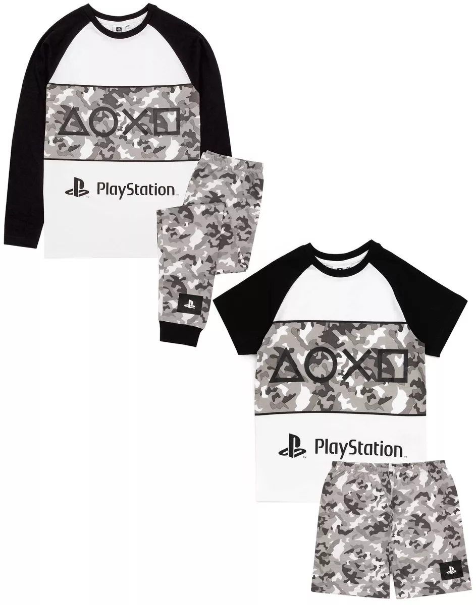 PlayStation Pyjamas Boys Game Camo PJs Long OR Short Options eBay