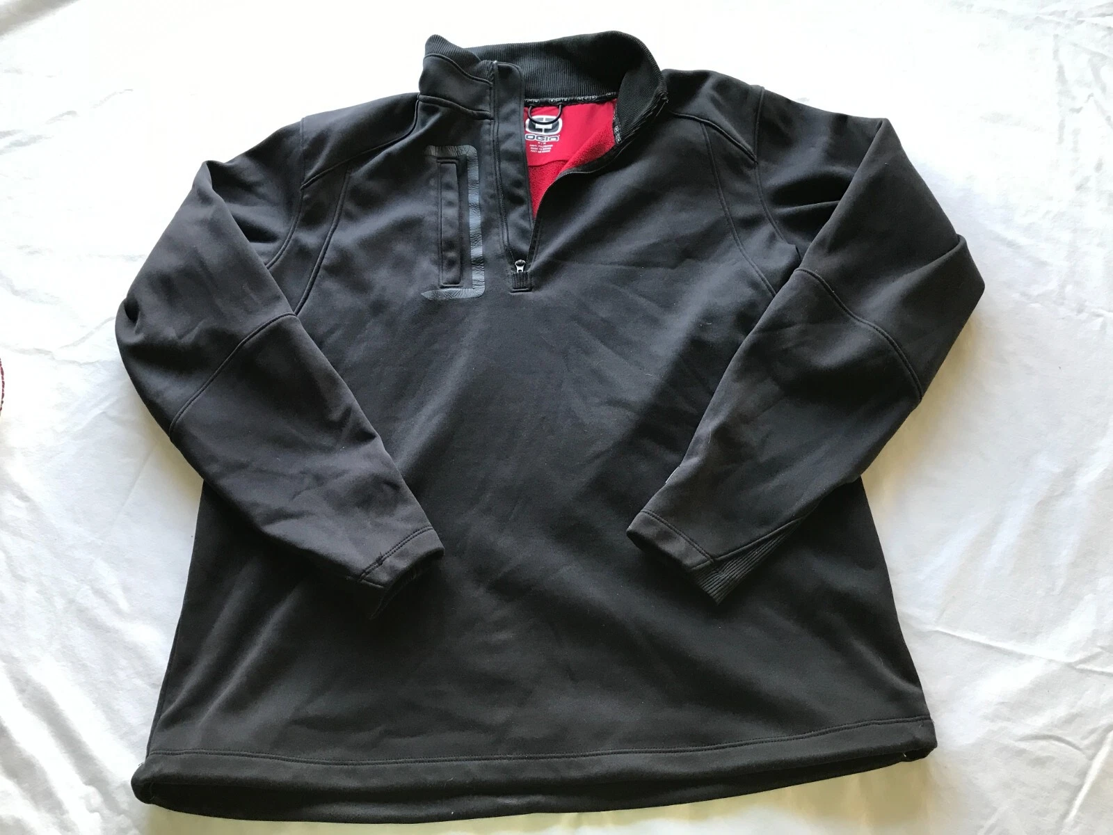 Vintage OGIO Pullover Men's MEDIUM Performance 1/4 Zip Fleece Lined Shirt Jacket