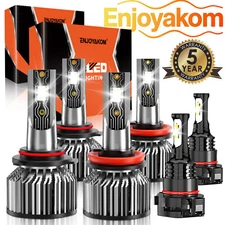 For Chevrolet Tahoe 2007-2015 6pcs LED Headlight Bulb High Low Beam Fog Lamp Kit