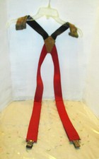 Men s Heavy Duty Adjustable Suspenders - Clip On - Hook On - New - Preowned