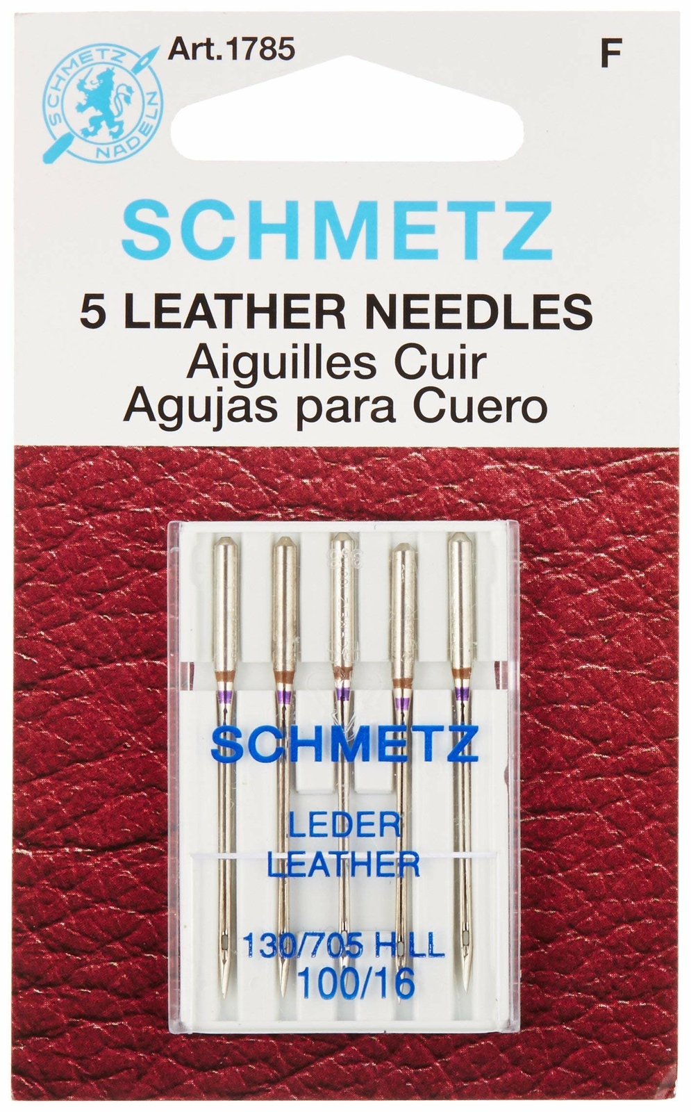 Euro-Notions pelle-Aghi per macchina da cucire, misura 16/100/Pkg 5, (C6V)